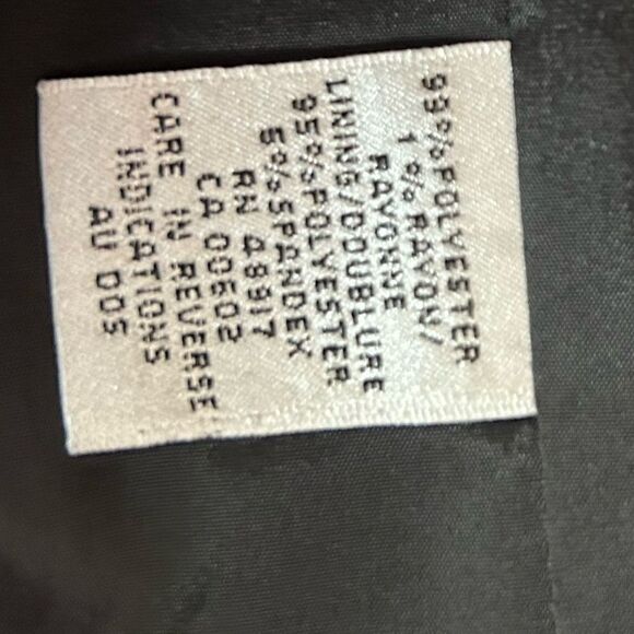 Calvin Klein Black Pinstripe Suit Blazer Size 4 Pants Size 8 - Picture 9 of 16